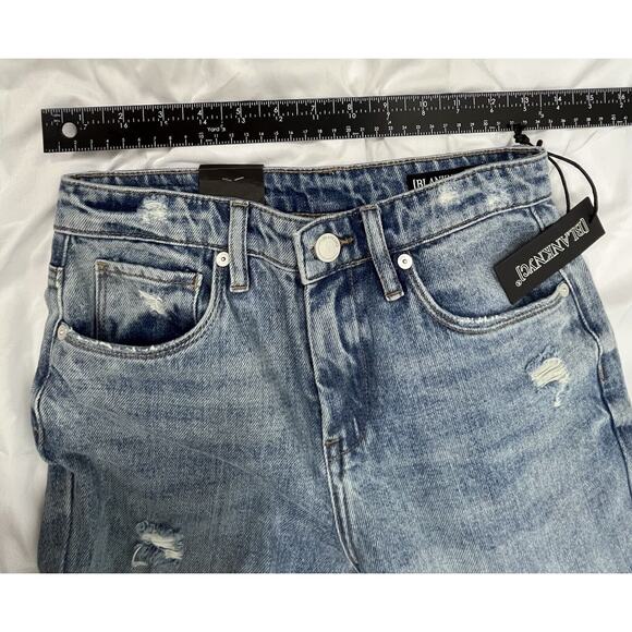 Blank Nyc The Madison Crop High Rise Distressed Destroyed Jeans Size 24 Cotton - Picture 8 of 10